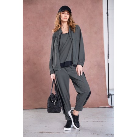 Naya Naya Forest And Black Cuff Detail Slim Trouser - Green