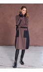 Naya Cocoa / Black Naya Cocoa And Black Contrast Hooded Dress  
