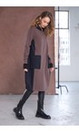 Naya Cocoa / Black Naya Cocoa And Black Contrast Hooded Dress  