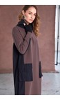Naya Cocoa / Black Naya Cocoa And Black Contrast Hooded Dress  