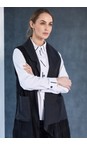 Naya White / Black Naya Strip Collar Shirt  