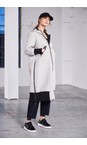 Naya Taupe / Black Naya Knit Cuff Padded Coat  