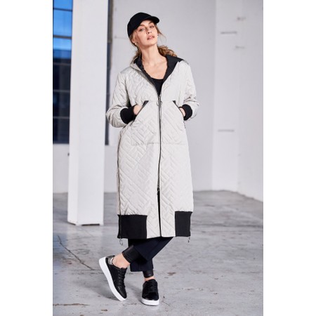 Naya Naya Knit Cuff Padded Coat - Beige