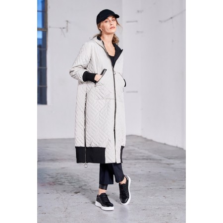 Naya Naya Knit Cuff Padded Coat - Beige