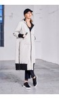 Naya Taupe / Black Naya Knit Cuff Padded Coat  