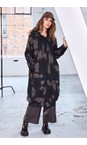 Naya Black / Cocoa Naya Jacquard Long Coat  