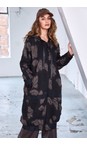 Naya Black / Cocoa Naya Jacquard Long Coat  