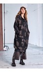 Naya Black / Cocoa Naya Jacquard Long Coat  