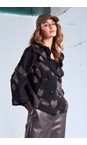Naya Black / Cocoa Naya Crushed Collar Jacquard Jacket  