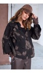 Naya Black / Cocoa Naya Crushed Collar Jacquard Jacket  