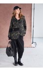 Naya Black / Forest Naya Jacquard Print Angle Zip Jacket  