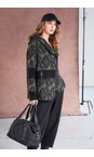 Naya Black / Forest Naya Jacquard Print Angle Zip Jacket  