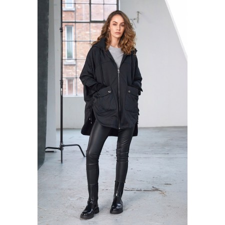 Naya Naya Hooded Jacket With Quilted Sections - Black