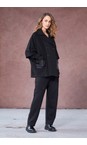 Naya Black  Naya Double Breasted Knit Panel Jacket  