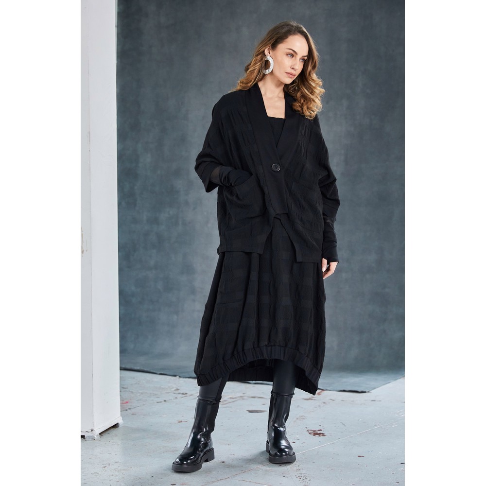 Naya Naya Embossed Sleeveless Dress Black 