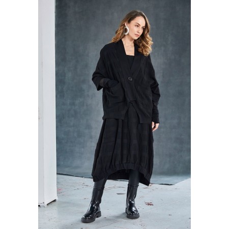 Naya Naya Embossed Sleeveless Dress - Black
