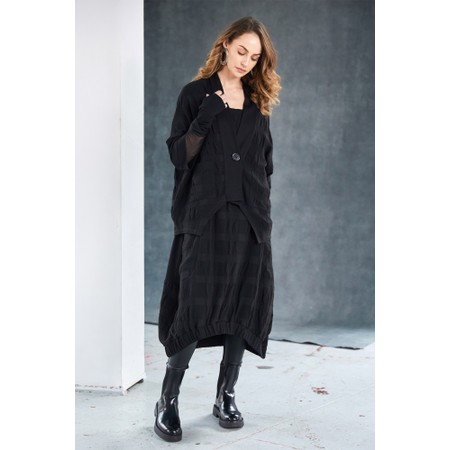 Naya Naya Embossed Sleeveless Dress - Black