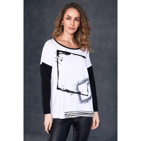 Naya Naya Placement Cube Print Top - Black