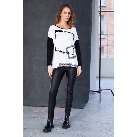 Naya Naya Placement Cube Print Top - Black