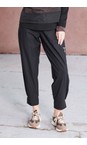 Naya Black  Naya Black Cuff Drawstring Trouser  