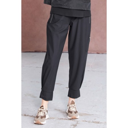 Naya Naya Black Cuff Drawstring Trouser - Black