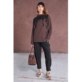 Naya Black Cuff Drawstring Trouser