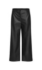 Naya Black  Naya Black Leatherette Wide Leg Trouser  