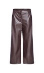 Naya Cocoa Naya Cocoa Leatherette Wide Leg Trouser  