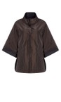 Naya Cocoa / Black Naya Stud Closing High Neck Reversible Jacket  