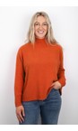 Amazing Woman Burnt Orange Jolie Burnt Orange Boxy High Neck Knit  