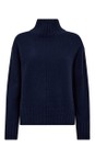 Mos Mosh 241 Maritime Blue Aima Cashmere Maritime Blue Highneck Knit Top  
