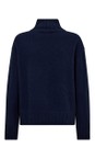 Mos Mosh 241 Maritime Blue Aima Cashmere Maritime Blue Highneck Knit Top  