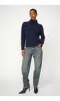 Mos Mosh 241 Maritime Blue Aima Cashmere Maritime Blue Highneck Knit Top  