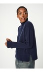 Mos Mosh 241 Maritime Blue Aima Cashmere Maritime Blue Highneck Knit Top  