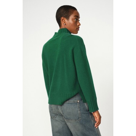 Mos Mosh Aima Cashmere Amazon Highneck Knit Top - Blue
