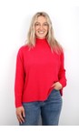 Amazing Woman Coral Red Jolie Coral Red Boxy High Neck Knit  