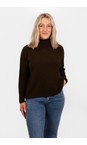 Amazing Woman Dark Chocolate Jolie Dark Chocolate Boxy High Neck Knit  