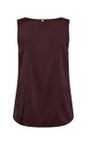 Mos Mosh 159 Fudge Astrid Fudge  V-Neck Silk Tank Top  