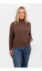 Amazing Woman Espresso Jolie Espresso Boxy High Neck Knit  