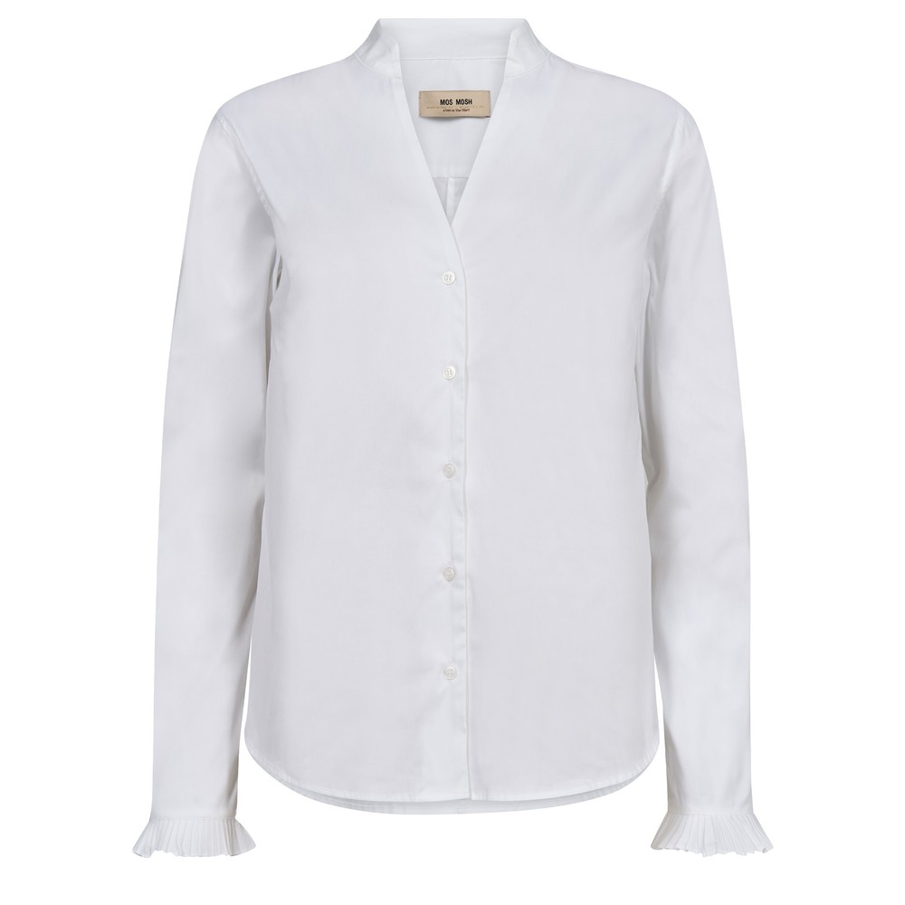 Mos Mosh Hassie Pleat Shirt 101 White
