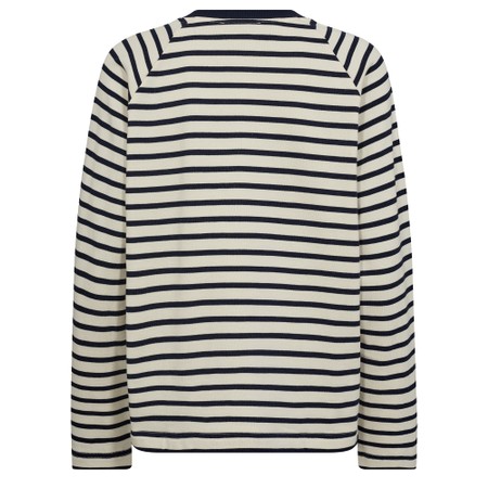 Mos Mosh Lidy O-LS Maritime Blue Sweatshirt - Blue