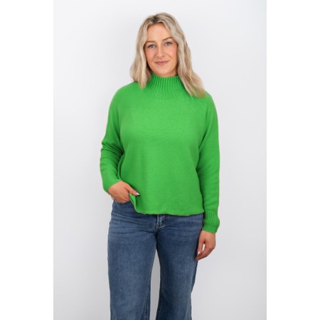 Amazing Woman Jolie Grass Boxy High Neck Knit - Green