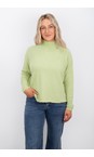 Amazing Woman Leek Jolie Leek Boxy High Neck Knit  