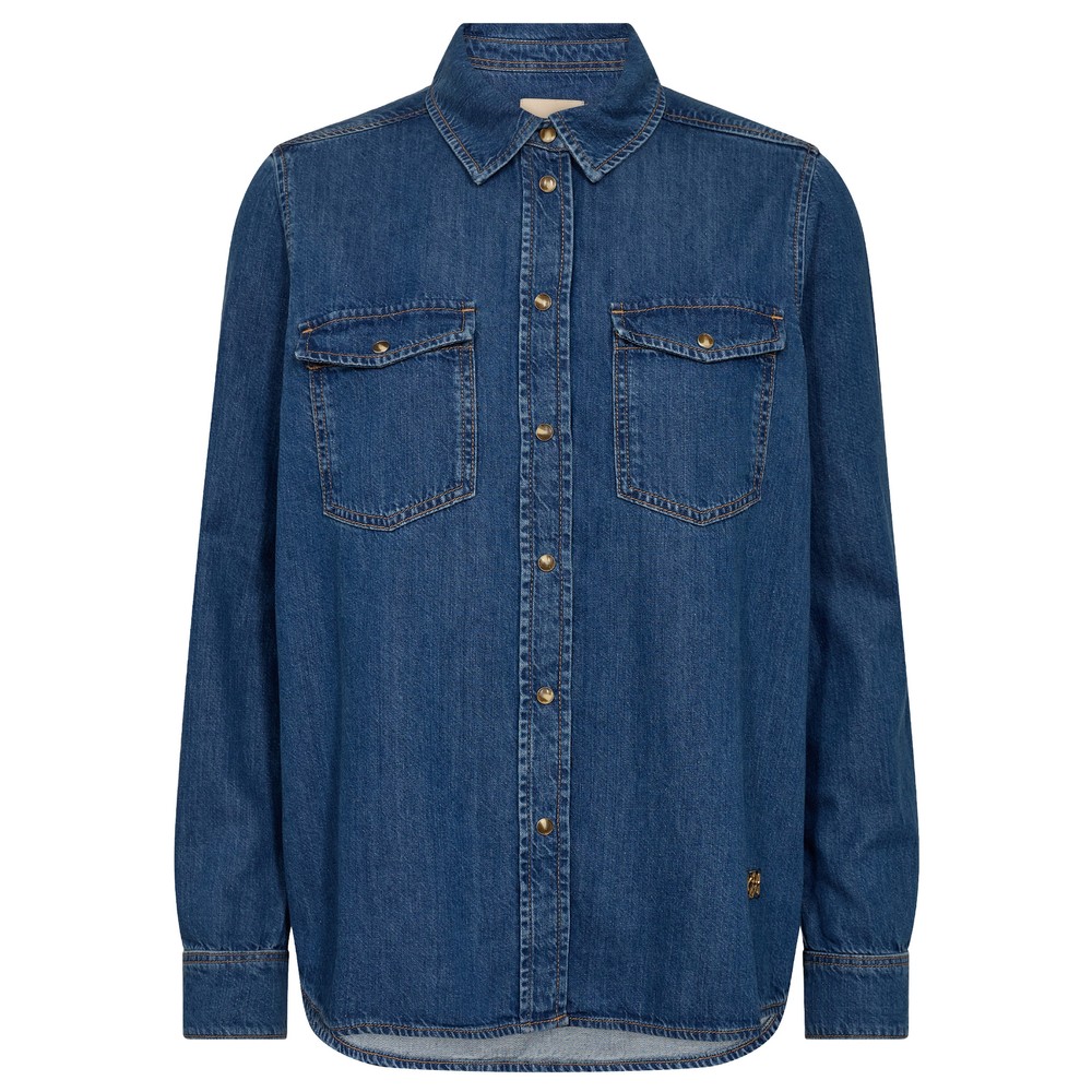 Mos Mosh Natalie Denim Shirt 401 Blue