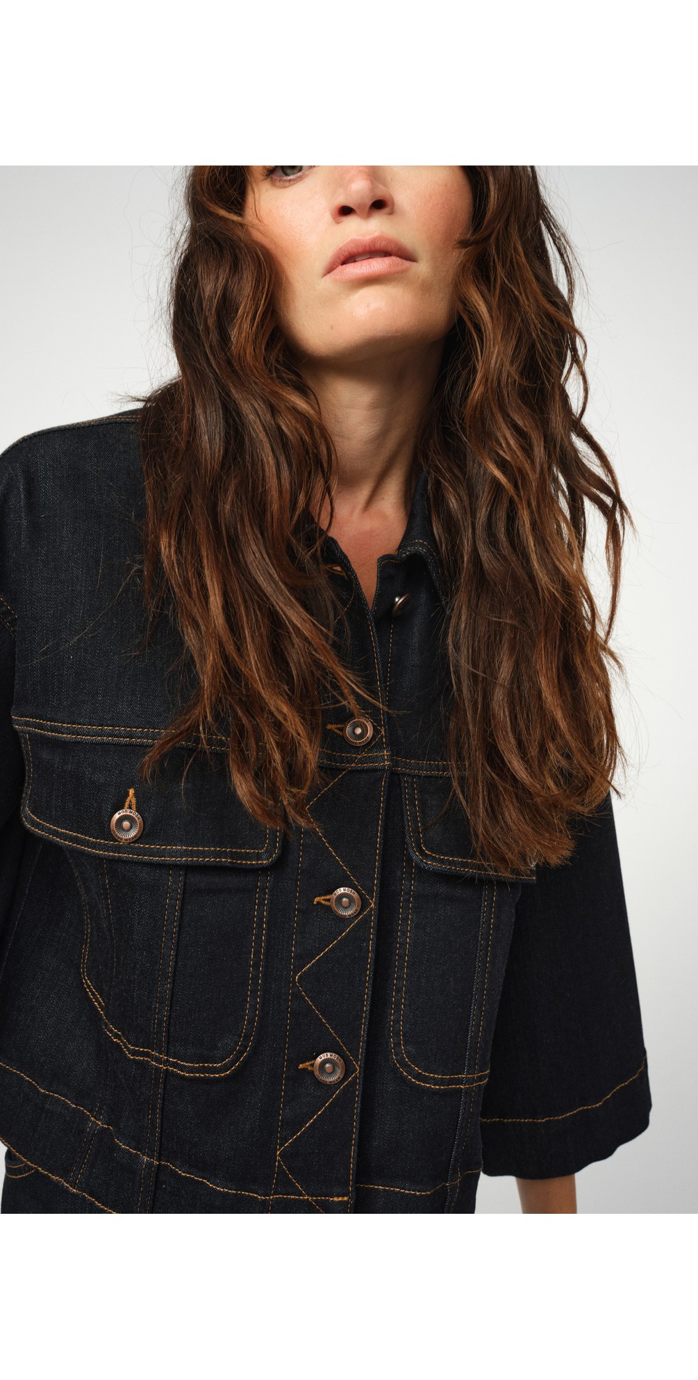 Mos Mosh Penn Deluxe Dark Blue Denim Jacket in 447 Dark Blue