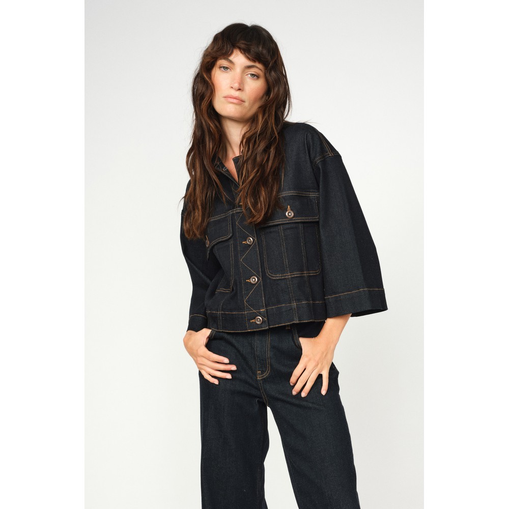 Mos Mosh Penn Deluxe Dark Blue Denim Jacket 447 Dark Blue