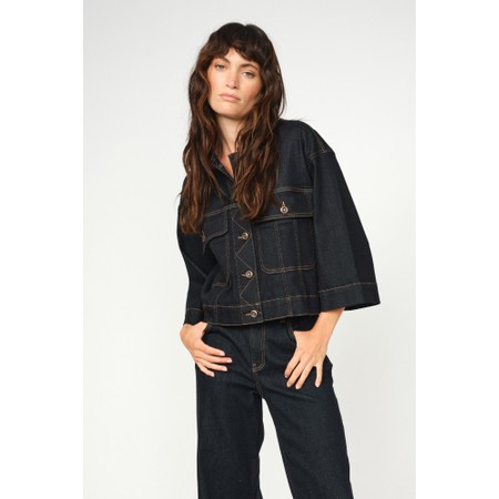 Mos Mosh Penn Deluxe Dark Blue Denim Jacket - Blue