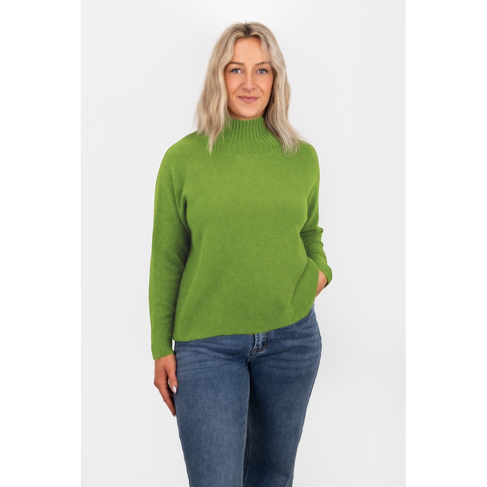Amazing Woman Jolie Mojito Green Boxy High Neck Knit Mojito Green