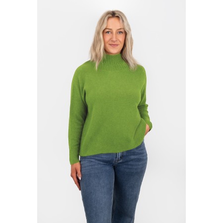 Amazing Woman Jolie Mojito Green Boxy High Neck Knit - Green