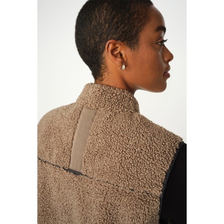 Mos Mosh Rowe Falcon Teddy Waistcoat - Brown